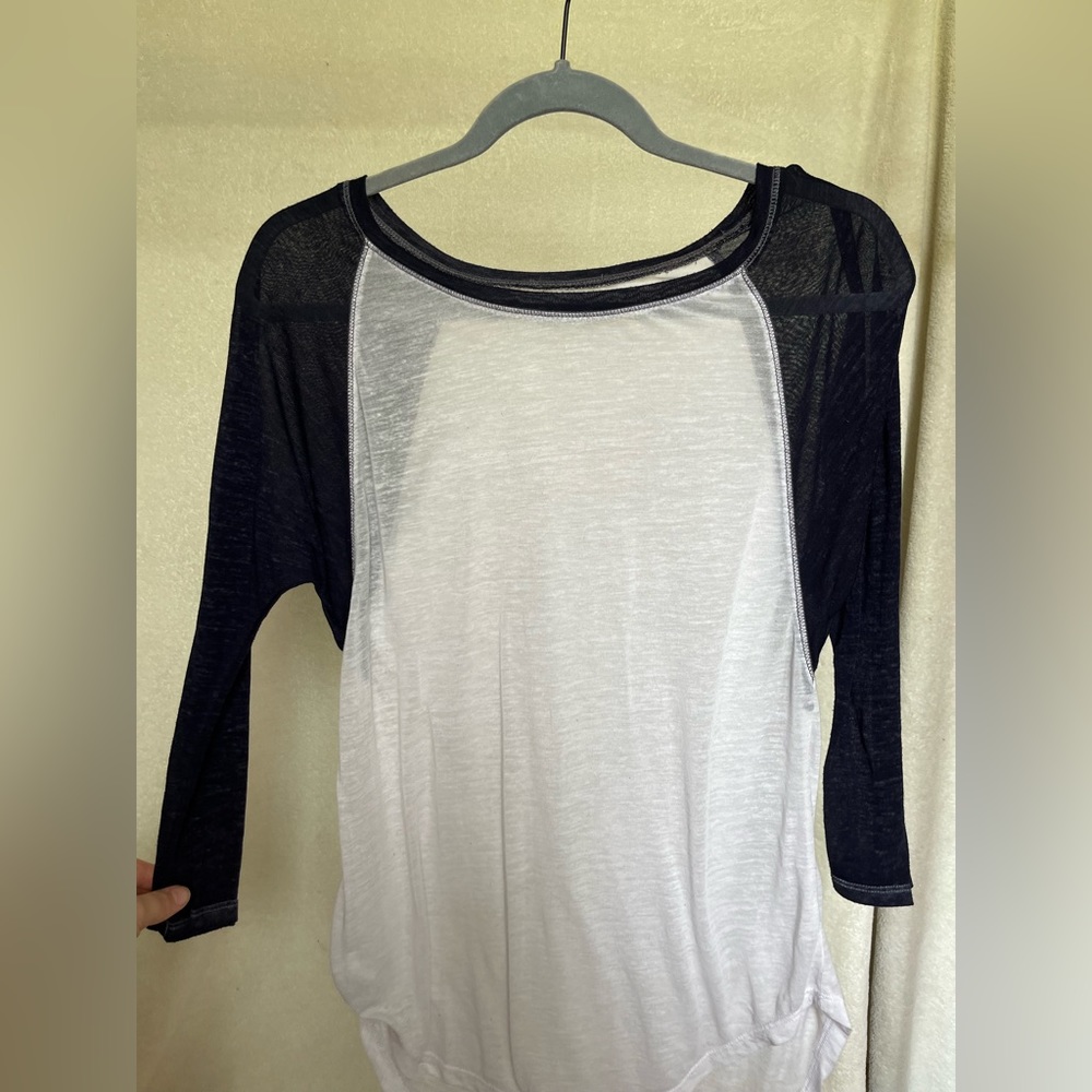 Small Burnout Sheer Baseball Tshirt